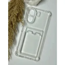 Чехол для Xiaomi Redmi 13C/ Poco C65 (Сяоми Редми 13Ц, Поко Ц65) / противоударный / с защитой камеры / с отделением под карту, прозрачный бесцветный, прозрачный