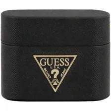 Чехол для наушников Guess для Airpods Pro Saffiano PU, кожанный, чёрный