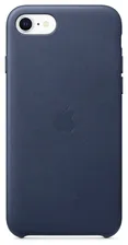 Чехол Apple кожаный для Apple iPhone SE (2020) темно-синий