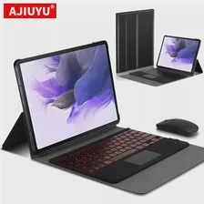 Чехол-клавиатура AJIYU Для Samsung Galaxy Tab S7 FE 12,4 "SM-T730 T736 Чехол Для планшета Bluetooth Клавиатура Защитный Чехол Smart Case
