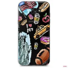 Силиконовый чехол World travel black на Samsung Galaxy A7 2017 / Самсунг Галакси А7 2017