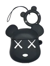 Чехол Мультяшки Bearbrick Black для AirPods 1/2