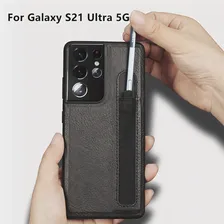 С гнездом S-Pen S21U SPen для электромагнитного стилуса, кожаный чехол из ТПУ для Samsung Galaxy S21 Ultra G9980 G998U G998D G998B (art.: 3920b79d07028)
