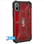 Чехол Urban Armor Gear Plasma Magma для iPhone X/XS красный прозрачный-3