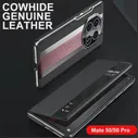 Оригинальный Откидной Чехол Из натуральной кожи Для Huawei Mate 50 Pro Smart Touch View Protect Porsche design Противоударный Чехол Для Mate50