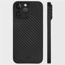 Ультратонкий карбоновый чехол Air Carbon для iPhone 14 Pro (на айфон 14 про), черный