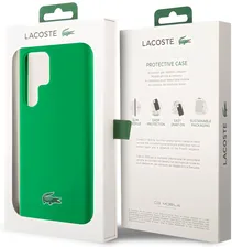 Чехол Lacoste Liquid silicone Croc Logo Hard для Galaxy S23 Ultra зеленый, Liquid silicone Croc Logo Hard для Galaxy S23 Ultra зеленый