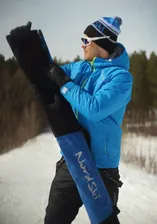 Чехол для беговых лыж Nordski 210 см 3 пары Black/Blue