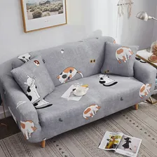 🛍 Современные декоративные универсальные чехлы на подлокотник с принтом кошки, милые животные, чехол для дивана, эластичный секционный диван, комбинезон, 1234 места