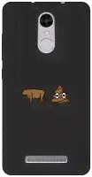 Матовый чехол Bull Shit для Xiaomi Redmi Note 3 / Note 3 Pro / Сяоми Редми Ноут 3 / Ноут 3 Про с 3D эффектом черный