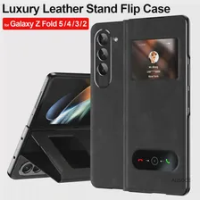 Z Fold 5 Чехол для Samsung Galaxy Z Fold 5 4 3 2 5g Чехол Роскошная Подставка из Искусственной Кожи с откидной крышкой для Samsung Z Fold 2 3 4 5 Чехол