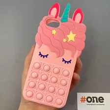 Чехол для iPhone SE 2020 Pop it антистресс силиконовый 3д чехол поп ит единорог на айфон се 2020 розовый CHL