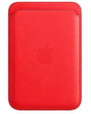 Чехол-бумажник Leather Wallet MagSafe для iPhone, Red