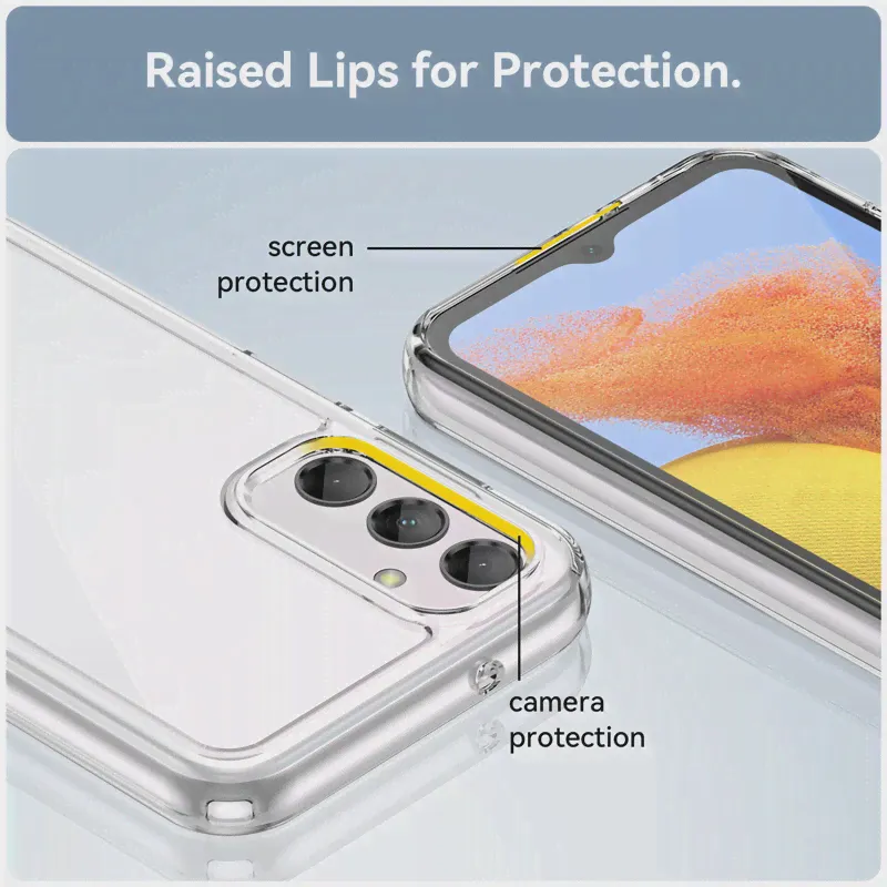 Чехол для Samsung M14, чехол для Samsung Galaxy M14, противоударный бампер для телефона, прозрачная цветная рамка, прозрачная рамка для Samsung M 14 M14 (art.: 3920c12a204cc)-0
