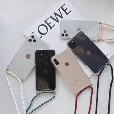 🛍 Роскошный чехол с ремешком через плечо и ремешком для iPhone 11 12 Pro XS Max Mini XR X 8 6S 7 Plus SE 2020, прозрачный мягкий чехол с ожерельем