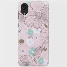 Силиконовый чехол Розовые цветы на Samsung Galaxy A03 Core / Самсунг А03 Кор