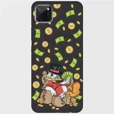 Матовый чехол Rich Scrooge для realme C11 / Рилми С11 с 3D эффектом черный