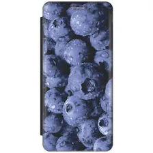 Чехол-книжка Черника на Infinix Note 11 Pro / Инфиникс Нот 11 Про черный черный, фиолетовый
