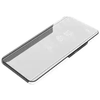 Чехол-книжка MyPads для Honor 20 Pro с дизайном Clear View Cover с полупрозрачной пластиковой крышкой с зеркальной поверхностью серебристый