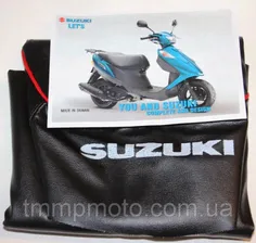 Чехлы сидений мототехники - Чехол сиденья SUZUKI Lets TAIWAN с надписью SUZUKI