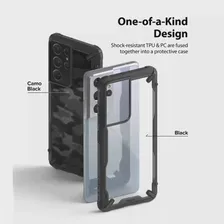 Чехол Ringke Fusion X для Galaxy S21 Ультра прозрачная задняя панель и гибкая рамка из ТПУ Гибридный противоударный чехол с отверстием для Landyard (art.: 3920bc2d34f65)