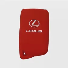 Чехол силиконовый штатного смарт-ключа Lexus NX / RX / LX / LS / LC / ES / RC / IS 2015 - г.в. Red с Лого
