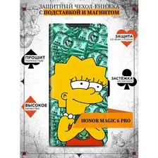 Чехол книжка для Honor Magic 6 Pro / Хонор Мэйджик 6 Про DF hwFlip-154 (black) Art3048