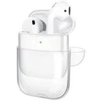 Чехол для наушников Apple AirPods 1 / 2 силиконовый мягкий, прозрачный