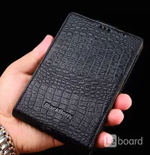 Натуральный кожаный чехол флип для Blackberry Passport