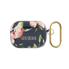 Чехол для наушников Guess для Airpods Pro Flower N.3, синий