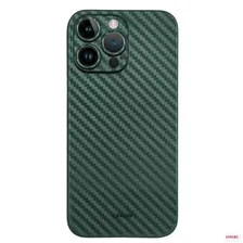 Ультратонкий карбоновый чехол Air Carbon для iPhone 14 Pro (на айфон 14 про), золотистый
